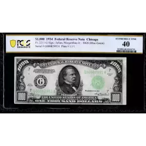 $1,000 1934  High Denomination Notes 2211-G