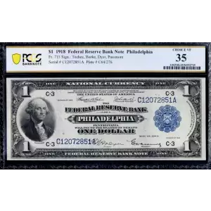 $1 1918  Federal Reserve Bank Notes 715