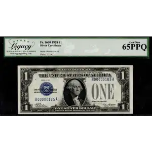 $1 1928 Blue seal Small Silver Certificates 1600 (2)
