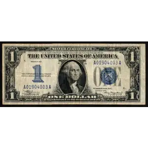 $1 1934 blue seal. Small Silver Certificates 1606