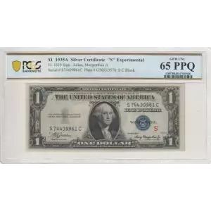 $1 1935-A blue seal. Small Silver Certificates 1610 (2)