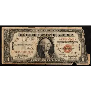 $1 1935-A brown seal Emergency Notes Issued During WW2 2300