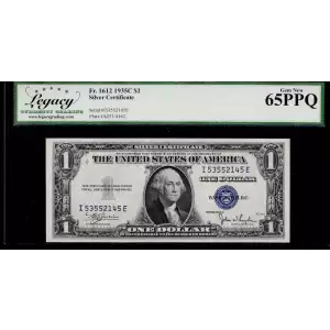 $1 1935-C blue seal. Small Silver Certificates 1612