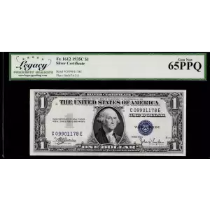 $1 1935-C blue seal. Small Silver Certificates 1612