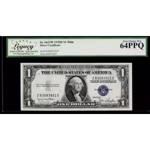 $1 1935-D blue seal. Small Silver Certificates 1613W