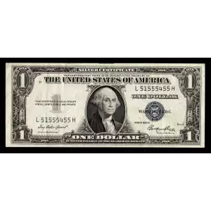 $1 1935-E blue seal. Small Silver Certificates 1614
