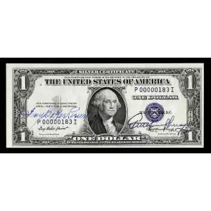 $1 1935-E blue seal. Small Silver Certificates 1614