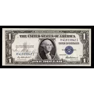 $1 1935-F blue seal. Small Silver Certificates 1615
