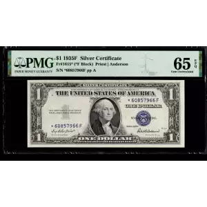 $1 1935-F blue seal. Small Silver Certificates 1615*