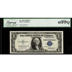 $1 1935-F blue seal. Small Silver Certificates 1615 (2)