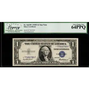 $1 1935-F blue seal. Small Silver Certificates 1615*