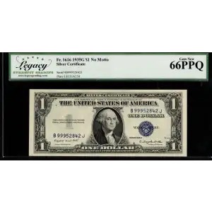$1 1935-G blue seal. Small Silver Certificates 1616