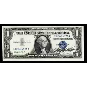 $1 1957-B blue seal. Small Silver Certificates 1621