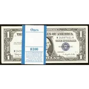 $1 1957-B blue seal. Small Silver Certificates 1621