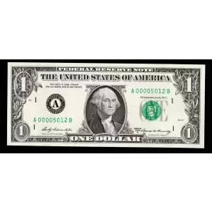 $1 1969-A. Green seal. Small Size $1 Federal Reserve Notes 1904-A