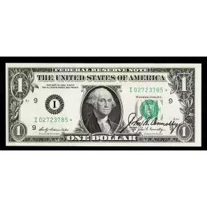 $1 1969-B. Green seal. Small Size $1 Federal Reserve Notes 1905-I*