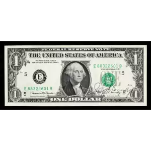 $1 1969-C. Green seal. Small Size $1 Federal Reserve Notes 1906-E