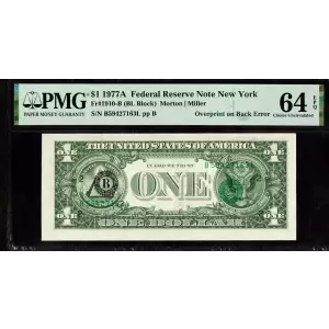 $1 1977-A. Green seal. Small Size $1 Federal Reserve Notes 1910-B