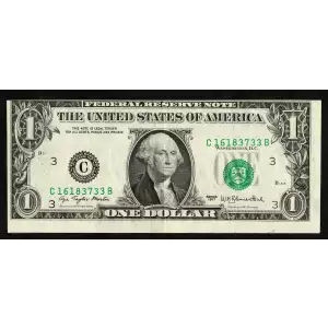 $1 1977 Green seal. Small Size $1 Federal Reserve Notes 1909-C