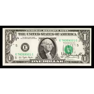 $1 1977 Green seal. Small Size $1 Federal Reserve Notes 1909-E