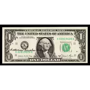 $1 1981-A. Green seal. Small Size $1 Federal Reserve Notes 1912-K