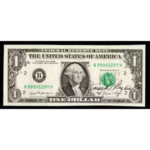 $1 1981 Green seal. Small Size $1 Federal Reserve Notes 1911-B