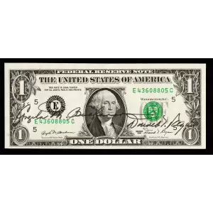 $1 1981 Green seal. Small Size $1 Federal Reserve Notes 1911-E