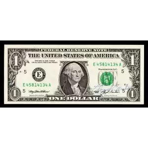 $1 1985 Green seal. Small Size $1 Federal Reserve Notes Richmond 1913-E