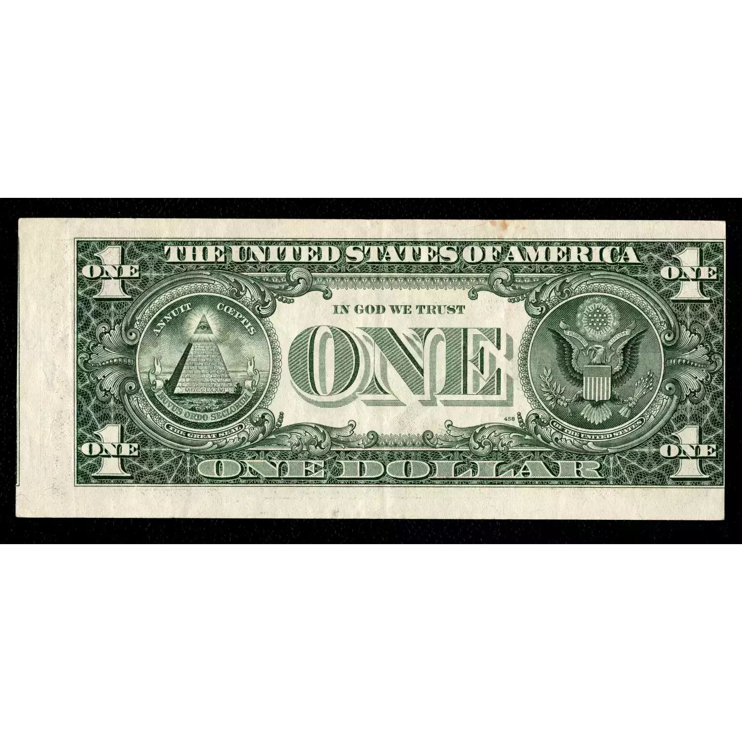 $1 1988-A. Green seal. Small Size $1 Federal Reserve Notes
