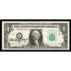 $1 1988-A. Green seal. Small Size $1 Federal Reserve Notes 1915-L