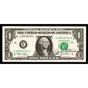 $1 2003 Green seal. Small Size $1 Federal Reserve Notes 1928-E