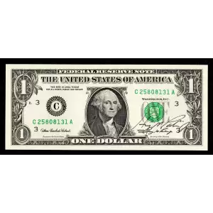 $1 2006 Green seal. Small Size $1 Federal Reserve Notes 1932-C