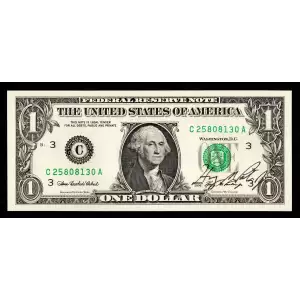 $1 2006 Green seal. Small Size $1 Federal Reserve Notes 1932-C