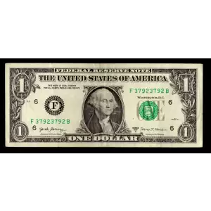 $1 2013 Green seal. Small Size $1 Federal Reserve Notes 3001-K (2)