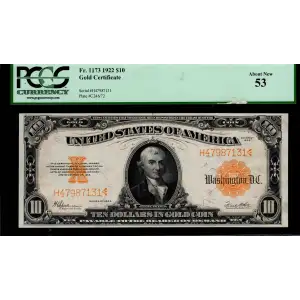 $10 1922 Gold Gold Certificates 1173
