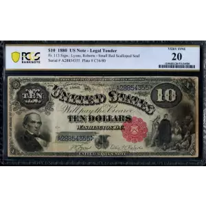 $10  Small Red, scalloped Legal Tender Issues 113 (2)