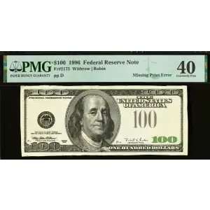 $100 1996  Small Size $100 Federal Reserve Notes 2175-A (2)