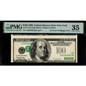 $100 1996  Small Size $100 Federal Reserve Notes 2175-B