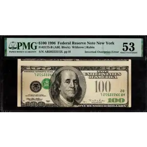 $100 1996  Small Size $100 Federal Reserve Notes 2175-B