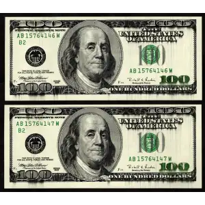 $100 1996  Small Size $100 Federal Reserve Notes 2175-B