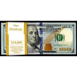 $100 2021 Star Pack 100 CONSECUTIVE STARS =TEN THOUSAND FACE VALUE= GEM
