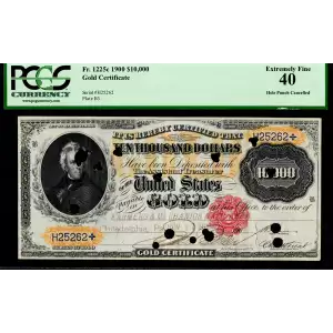 $10,000 1900 Small Red Gold Certificates 1225c