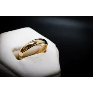 14k Yellow Gold  Comfort Fit Wedding Band Mens Man's Solid Band