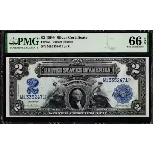$2 1899 Blue Silver Certificates 255