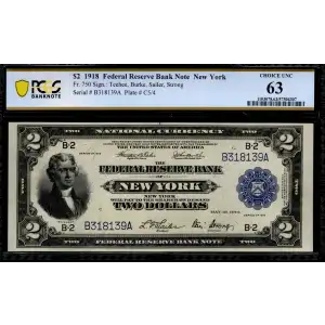 $2 1918  Federal Reserve Bank Notes 750