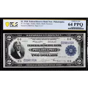$2 1918  Federal Reserve Bank Notes 753