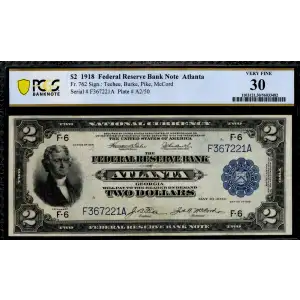 $2 1918  Federal Reserve Bank Notes 762 (2)