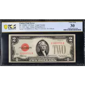 $2 1928-D red seal. Small Legal Tender Notes 1505 (2)