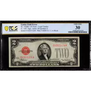 $2 1928-D red seal. Small Legal Tender Notes 1505 (2)