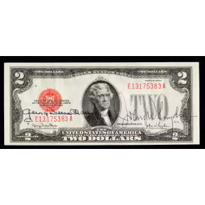 $2 1928-G red seal. Small Legal Tender Notes 1508